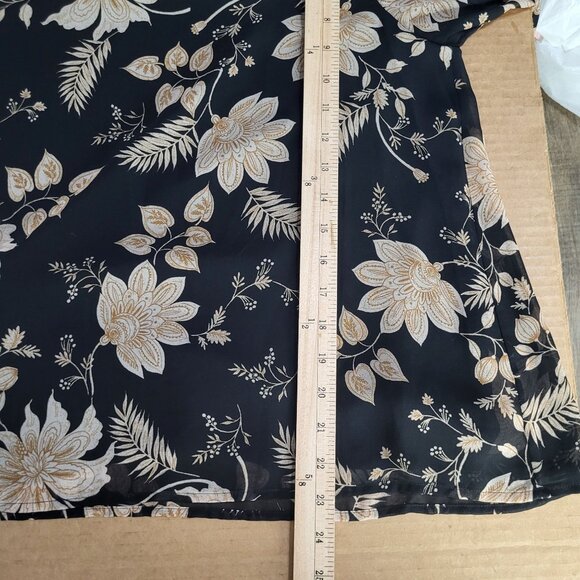 Sanctuary Women's Bold Popover Blouse Top Night Ivy SZ S Black Cream - Picture 7 of 12